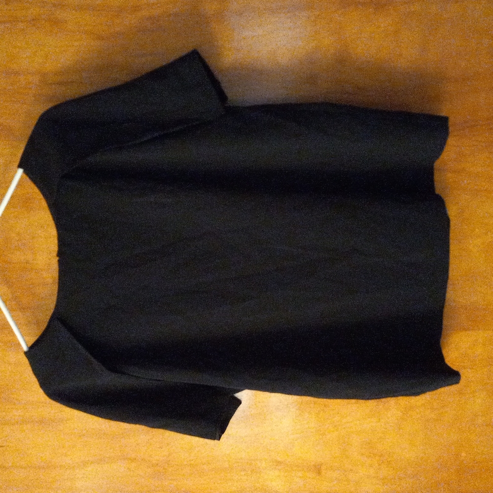 COS Black Cape Sleeve Blouse With Zip/Hook Back